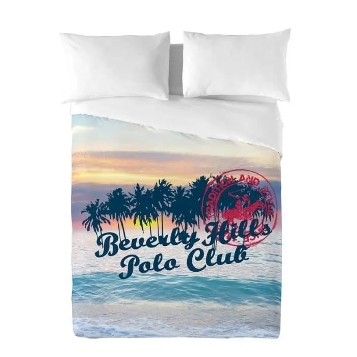 Housse de couette - Beverly Hills Polo Club - Hawaii - Ethnique - Multicolore - Blanc - 220x240 cm-0