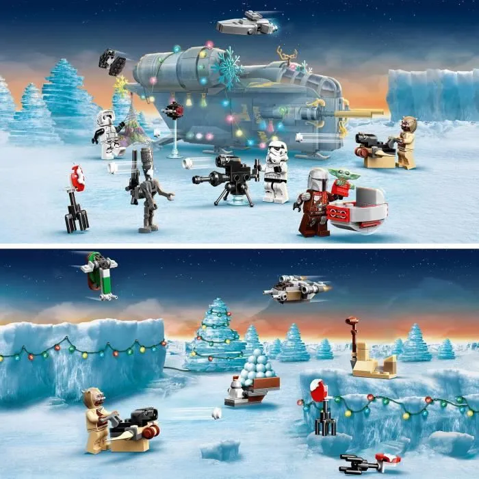 LEGO® 75307 Star Wars Calendrier de l’Avent 2021 Jouet Enfants +6 ans, The Mandalorian Idée de Cadeau pour Noël, Figurine-2
