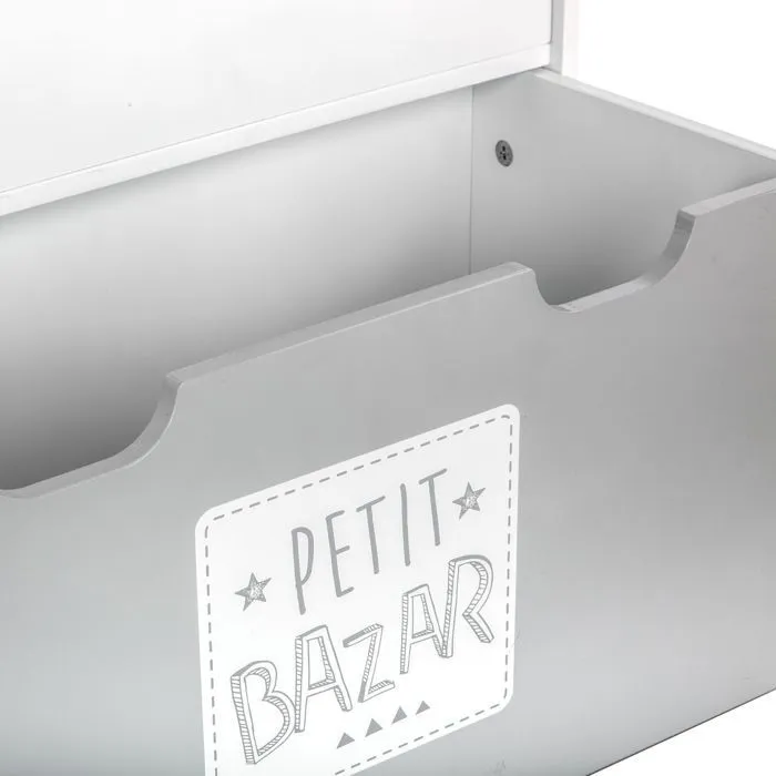 Atmosphera Kids - Bibliothèque enfant Petit Bazar - L. 62 x H. 70 cm - Gris-1