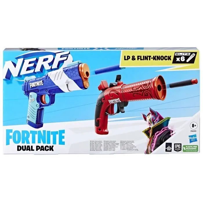 Jeu de tir - NERF - Nerf Fortnite Dual Pack - 2 blasters et 6 fléchettes en mousse Elite-3