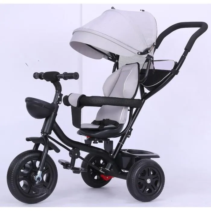 Tricycle évolutif mixte pour enfant de 1 à 5 ans - Gris-0
