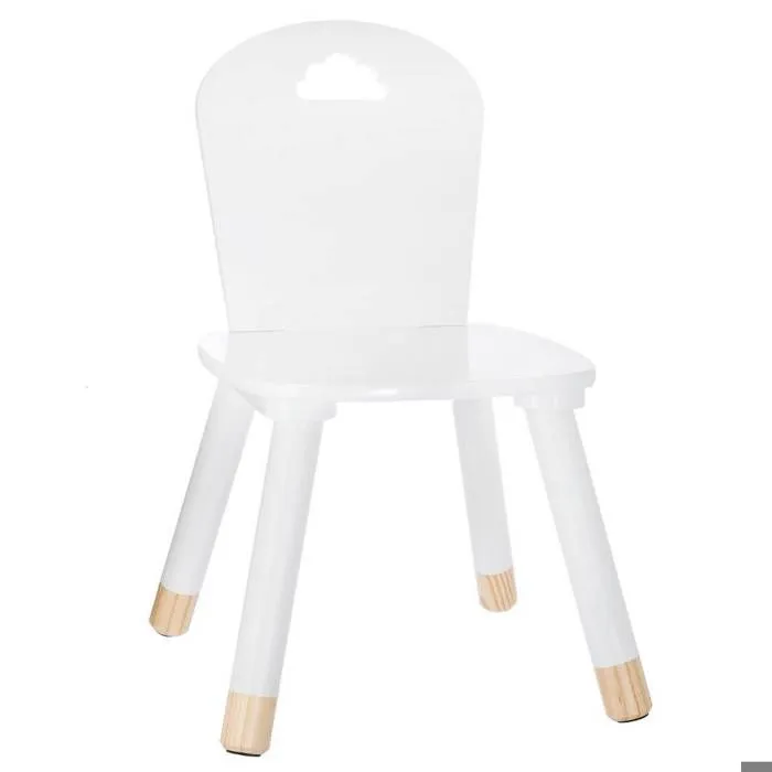 Chaise enfant DOUCEUR - Blanc - Bois massif - Salle à manger-0