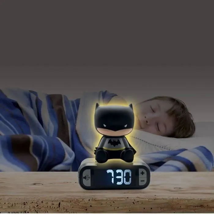 Réveil veilleuse digital LEXIBOOK - Batman - 3D lumineux et sonore - Noir - Enfant-3