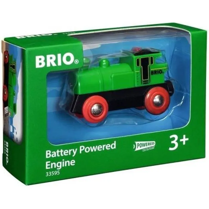 Locomotive à pile bi-directionnelle verte BRIO - Circuit de train en bois - Ravensburger - Dès 3 ans-2