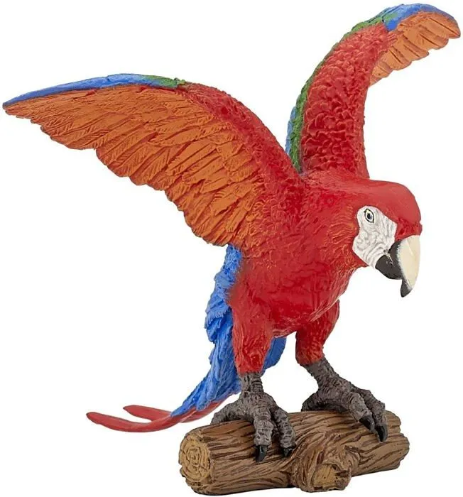 Figurine Pérroquet Ara - Papo - Collection Vie Sauvage - Jouet pour Enfant de 3 à 10 ans-0