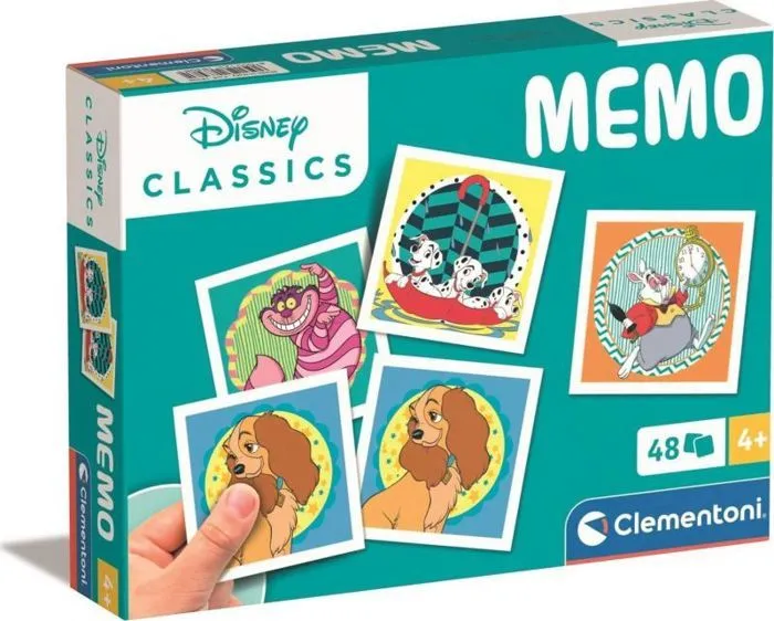 Memory Clementoni - 18308 - Jouet Éducatif Memo Pocket Disney Classics 48 Tiles - pour Enfants 4-6 Ans, Fabriqué en Italie,-0