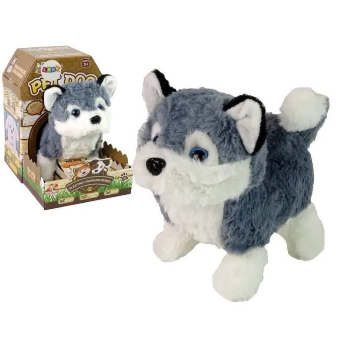 Peluche - Husky - Interactif - Marche - Sons - Queue qui remue-0