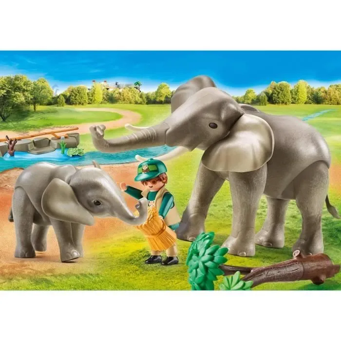 PLAYMOBIL - 70324 - Elephant et soigneur-1