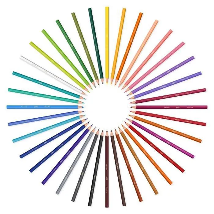 Crayons de Couleur - BIC Kids - Evolution ECOlutions - 36 Couleurs Assortis - Éco-Responsables - Résistants-2