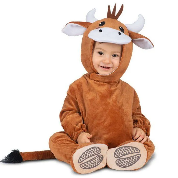 Déguisement Bœuf Marron bébé-0