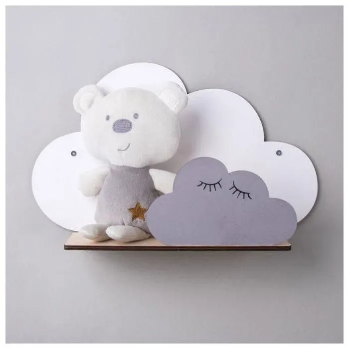 Kit DIY - Etagère en bois Nuage 35 x 21 x 10 cm-1