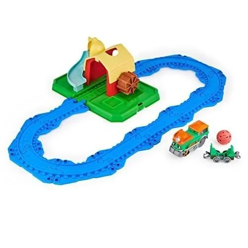 Kit de jeu - Mighty Express - Farmbahnhof - 11 pièces - Train push and go - Pour enfants à partir de 3 ans-0