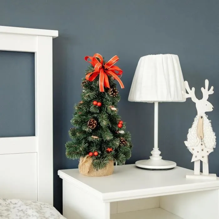 Sapin de Noel Artificiel Rouge 40cm - Creative Home - Décoration Bureau-2