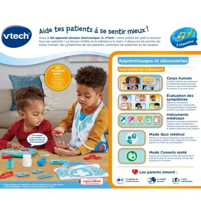 VTECH - 1,2,3 Imite-Moi - Kit Apprenti Docteur Électronique - Jouet d'Imitation Enfant-8