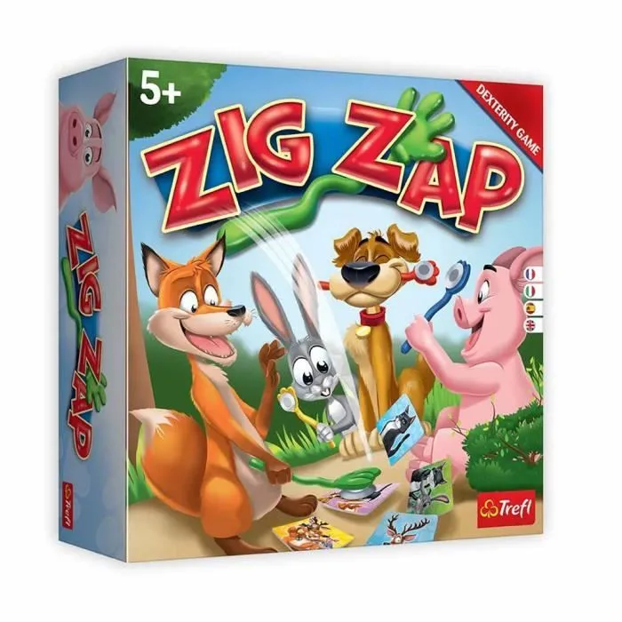 Jeu de société - TREFL - Zig zap - Coloré - Enfant - Jeu de plateau-0