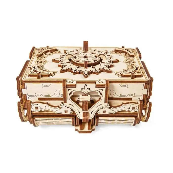 Boîte Antique UGEARS - Puzzle 3D Mécanique en Bois - 100-200 Pièces - Pour Bébé de 14 ans et Plus-1