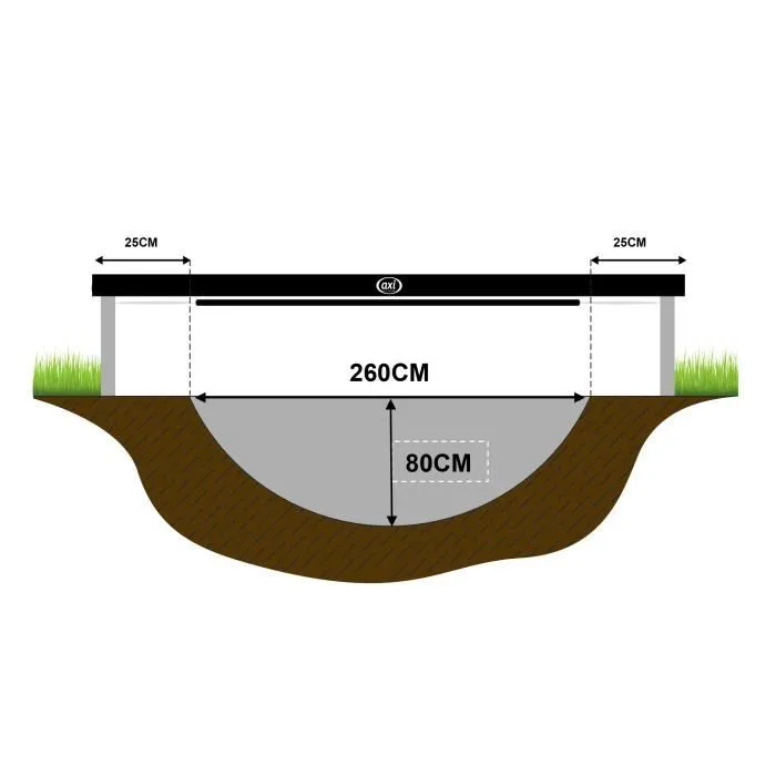 Trampoline rond AXI Boston Ø 305 cm noir - Inground/Enterré & Onground pour enfants-0
