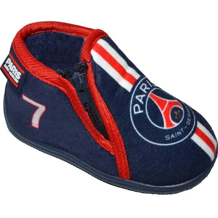 Chaussons bébé - PARIS SAINT GERMAIN - Mbappé - Bleu - Polyester - Officiel-0