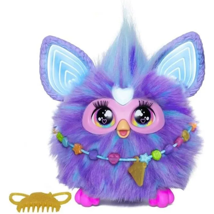 Furby violet, 15 accessoires, peluche interactive pour filles et garçons, animatronique activé par la voix, à partir de 6 ans-0