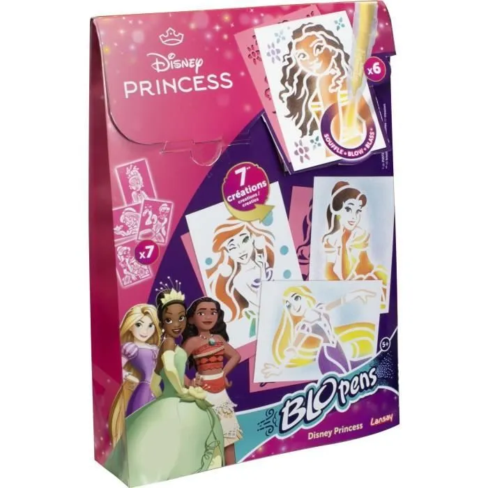 Blopens - LANSAY - Disney Princess - 7 pochoirs - Dès 5 ans-1