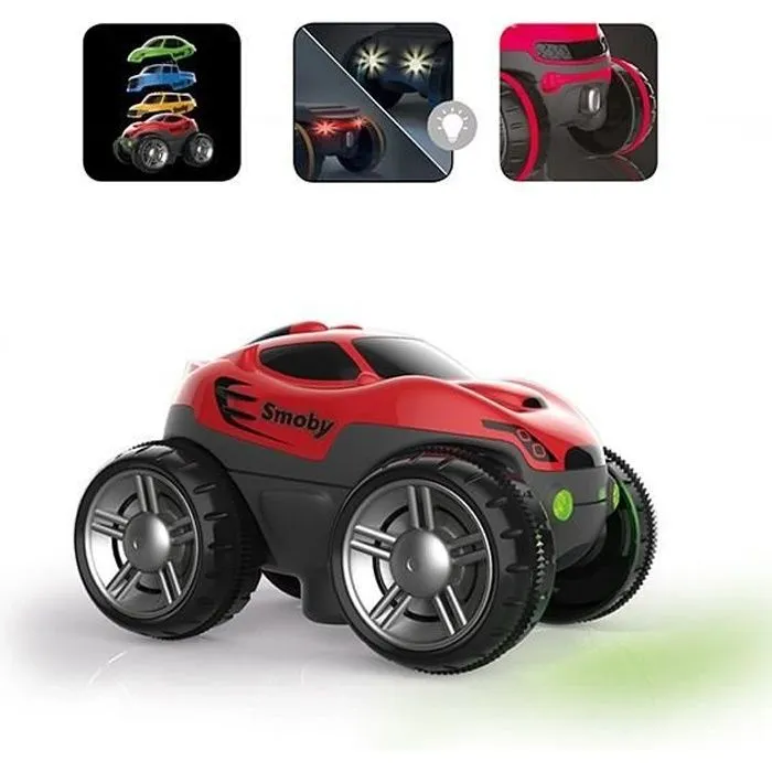 Voiture de course jaune radiocommandée - Smoby - FleXtreme - Effets lumineux - Carrosserie interchangeable-0
