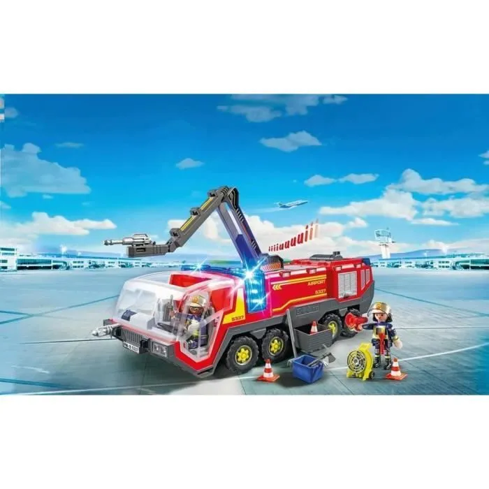 PLAYMOBIL - City Action - Pompiers avec véhicule aéroportuaire - 86 pièces - Mixte - A partir de 4 ans-4