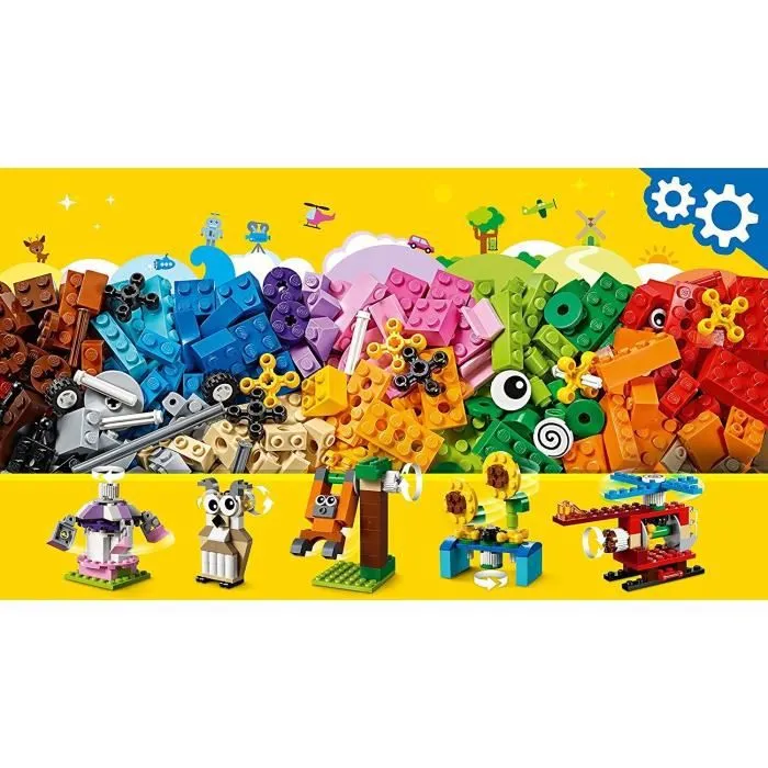 LEGO® Classic - Jeu de construction - 10712 - La boîte de briques et d'engrenages LEGO-3
