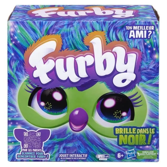 Furby Galaxie, peluche activée par la voix brille dans le noir, jouets interactifs, dès 6 ans-6