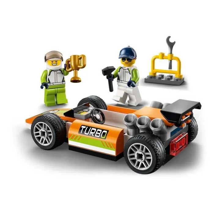 LEGO® 60322 City Great Vehicles La Voiture de Course, Jouets Créatifs Style Formule 1 pour Enfants +4 Ans, avec Minifigures-2