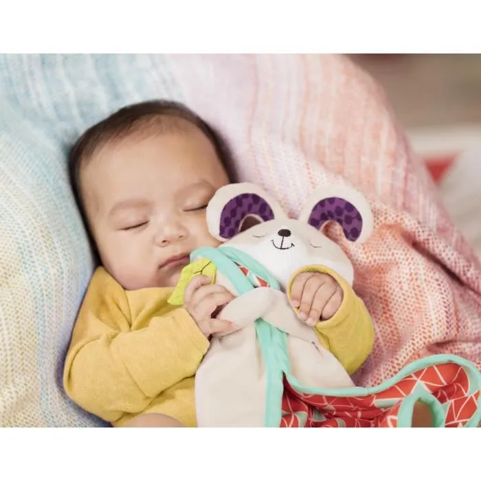 Doudou / Couverture Lapin - B.Snugglies Fluffy Bunz - Peluche Douce et Coton - Blanc-2