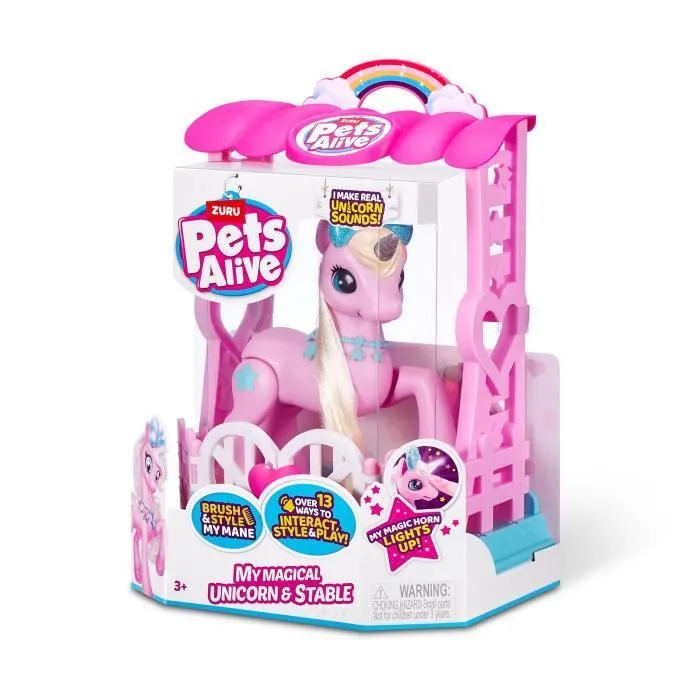 Licorne Interactif - ZURU - My Magical Unicorn Pets Alive - 13 interactions et jeux pour découvrir la magie de ta licorne-2