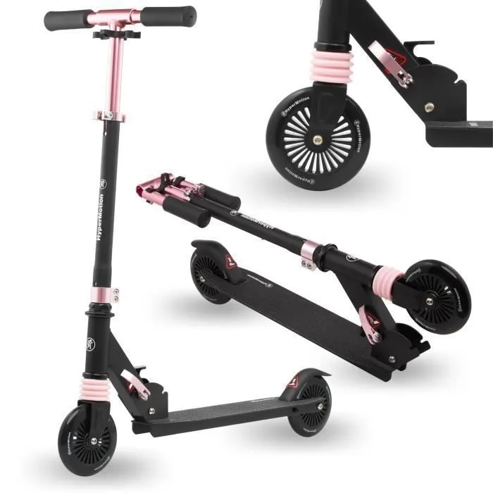 Trottinette - HyperMotion - Wally - Guidon Pliable - Amortisseur Spécial - Roues en Caoutchouc PU-0