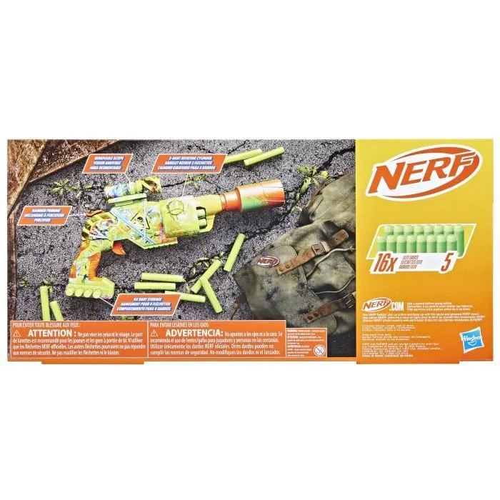 Nerf Zombie Driller, Blaster à fléchettes, cylindre rotatif, Dès 8 ans-6