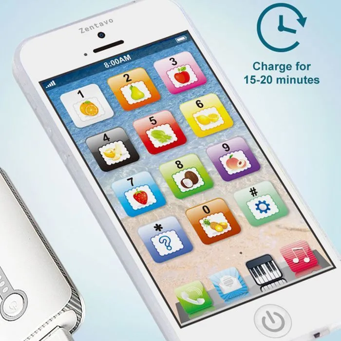 Jouet téléphone smartphone pour enfant Ecran intelligent apprentissage jeux histoire musique Rechargeable-2