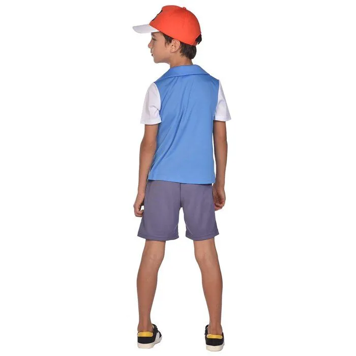 Déguisement Ash Ketchum junior en polyester blanc - AMSCAN - Licence Pokémon-3