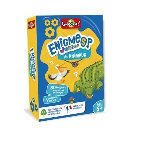 Jeu de cartes - BIOVIVA - Bioviva Enigmes junior Animaux - 5 ans - Enfant - 35 min - Jeu de carte-0