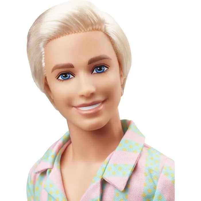 Barbie Le Film-Poupée Ken® avec ensemble de plage rayé à collectionner HPJ97-1