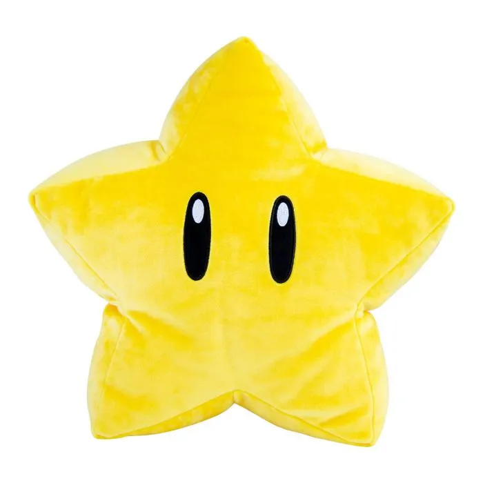 Peluche Mocchi-Mocchi Point Méga Super étoile 30 cm - TOMY - Super Mario - Blanc - Jaune - Intérieur-3
