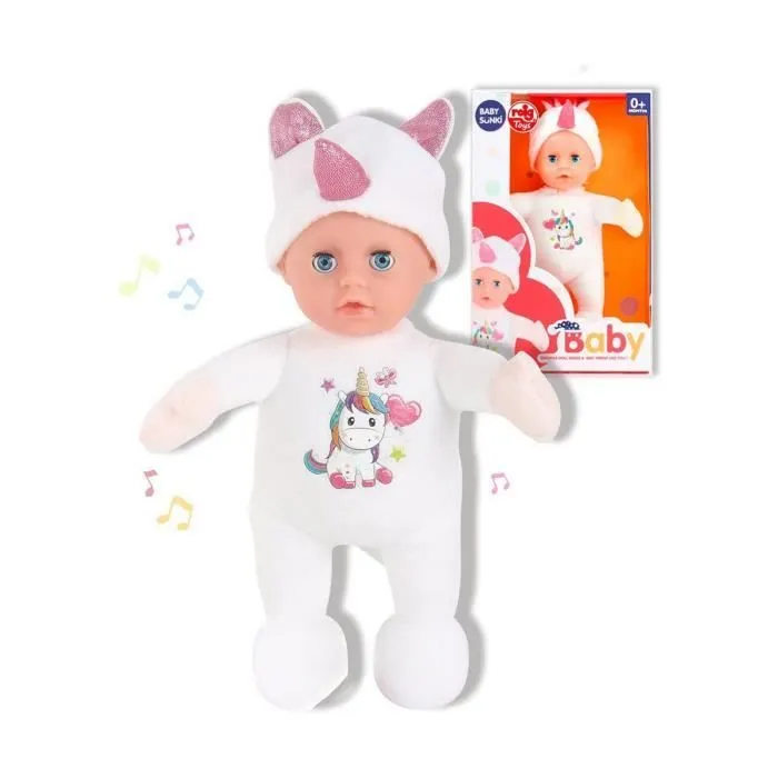 Bébé poupée Reig 25 cm Licorne Jouet Peluche-0