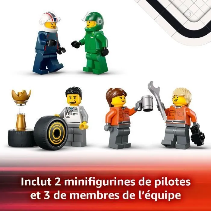 LEGO City 60445 Camion de F1 avec voitures de F1 RB20 et AMR24 - Jeu pour garçon dès 8 ans-4