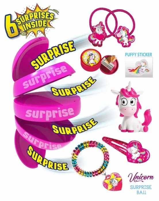 Craze - 20371 - Ball Unicorn Jouet Oeuf Surprise Figurine Licorne Bijoux Enfant Petits Cadeaux Fille , Multicolore-1