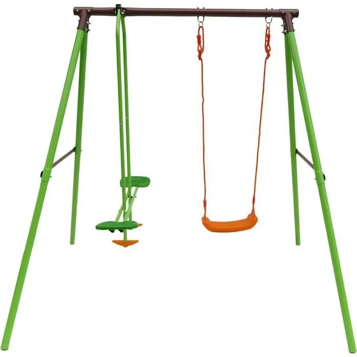 Portique acier "Lola" - 1.96m - 2 agrès-0