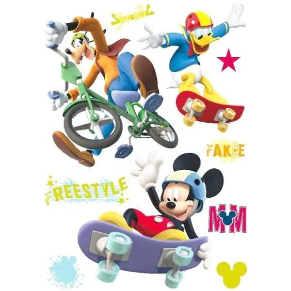 3 MAXI STICKERS MURAUX Mickey - 45 cm-0