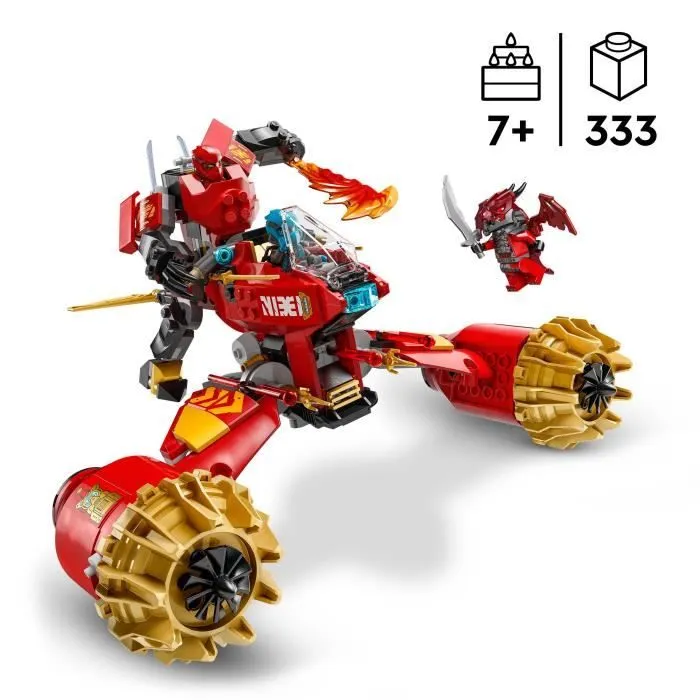 LEGO NINJAGO 71830 La moto tempête du robot de Kai - Jouet de construction pour garçon-1