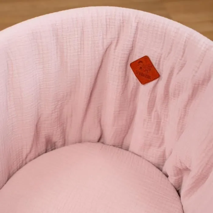 Couffin bébé avec Matelas Habillage et Drap Housse Rose Taille Unique-1
