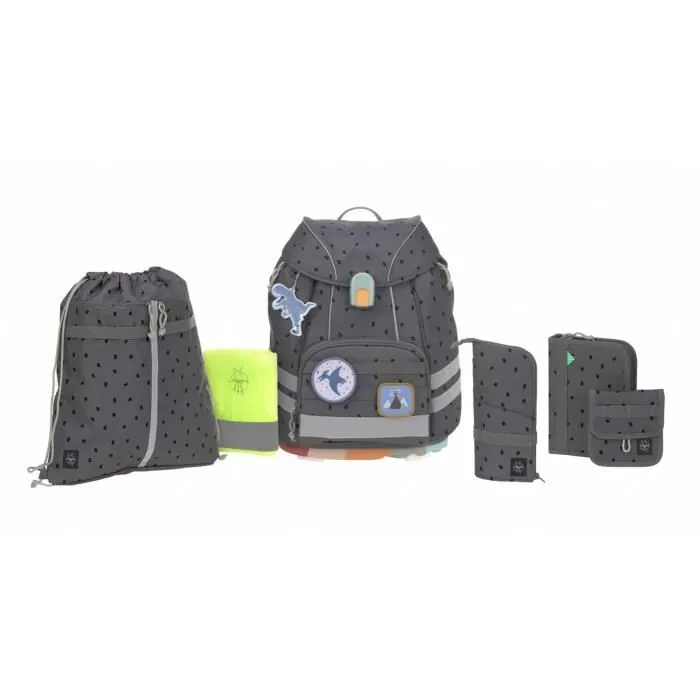 Lässig School Set Flexy Unique Speckles Anthracite [157024] - sac d'école cartable-0