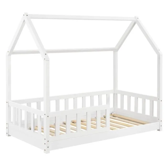 Lit Cabane - LAÏBA KIDS - Oasis Des Rêves - 90x190 cm - Blanc - Enfant-0