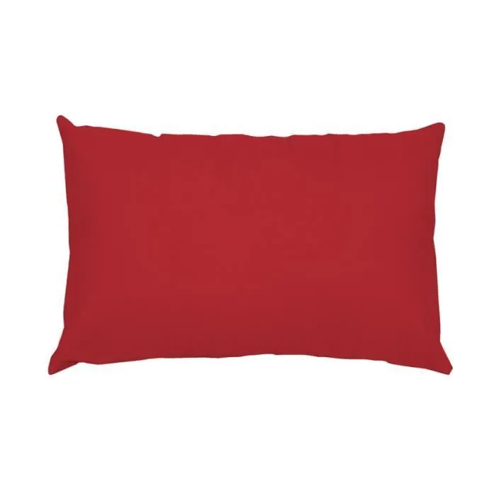 Taie d'oreiller - Confort - Rouge - 50x70 cm - 100% coton - Finition point bourdon-0