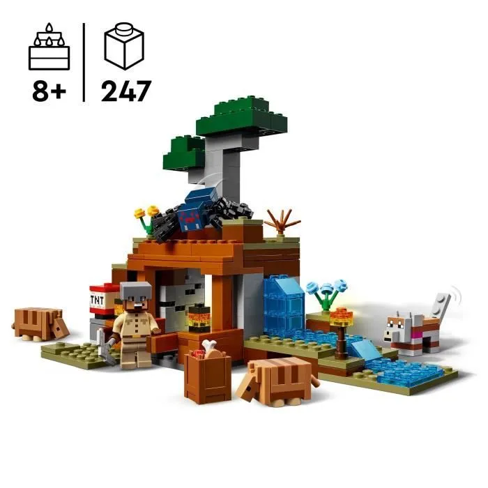 LEGO Minecraft 21269 L’expédition dans la mine du tatou - Jeu de construction pour garçon-1