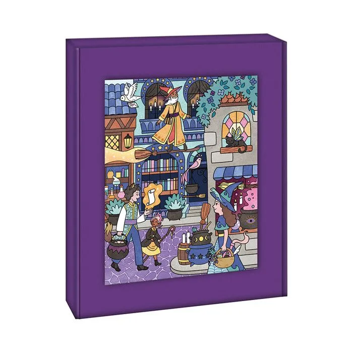 4 Tableaux aux Traits Pailletés - Peinture Aquarelle - Thème Magie - Magic School - Kit Loisir Créatif Enfant – Dès 7 ans-4